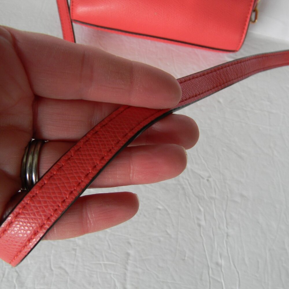 MICHAEL KORS FLORENCE PINK PEBBLE LEATHER SMALL CROSSBODY LOGO MK - Picture 2 of 9